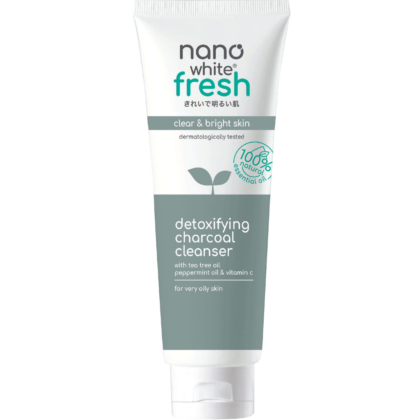 Nanowhitefresh 木炭排毒潔面乳 | Nanowhite Fresh Detoxifying Charcoal Cleanser 100ml/tube